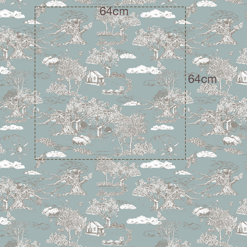 Blue Wonder 2023 on Duckegg Blue 130cm wide x 300cm height