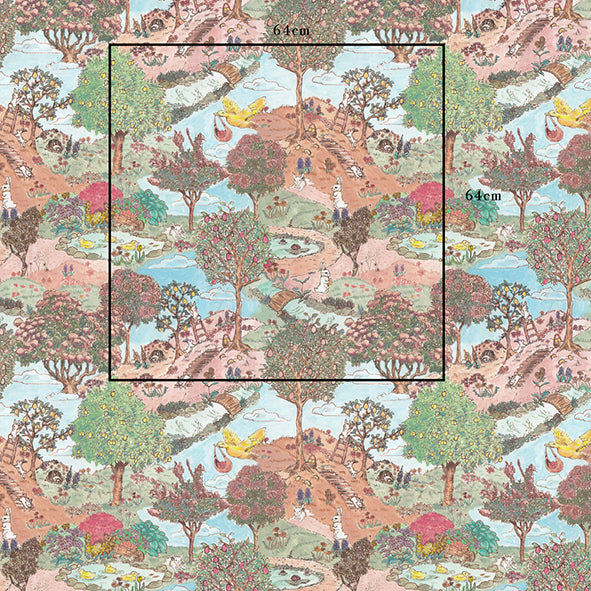 Easter Bunny Playground Non-woven Wallpaper 130cm wide x 300cm height
