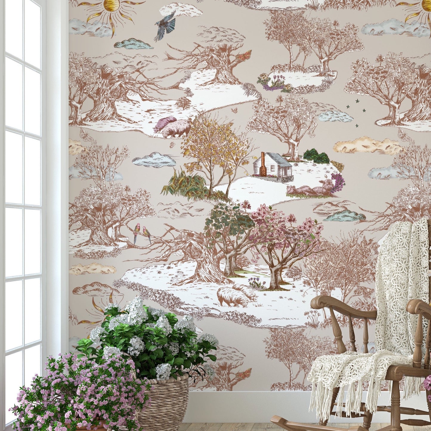 Beautiful Gift Mural Wallpaper_  210cm wide x 300cm height_