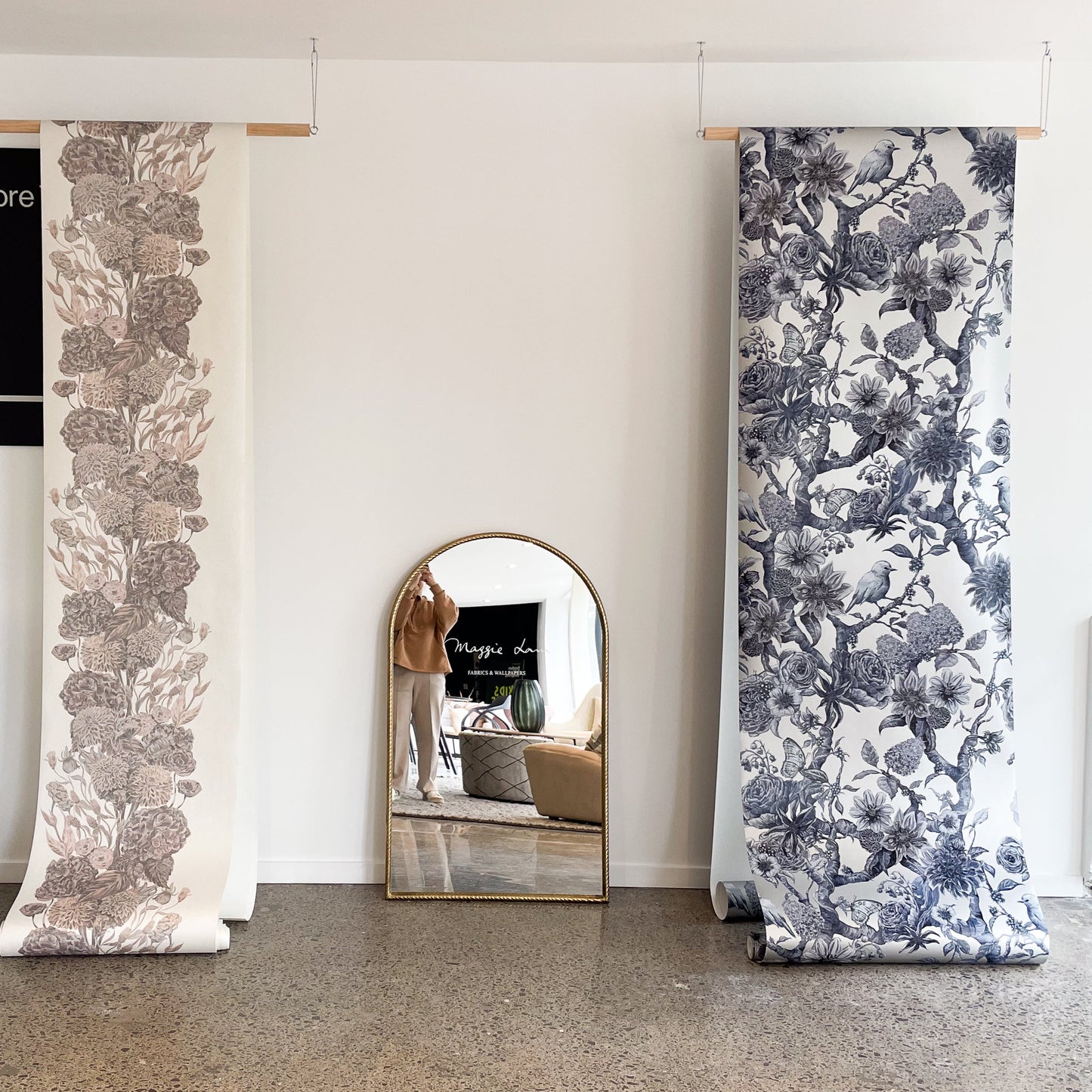 Lush With Hope on Textured Mica Non-Woven Wallpaper_52cm wide x 10.05m long_PRE ORDER