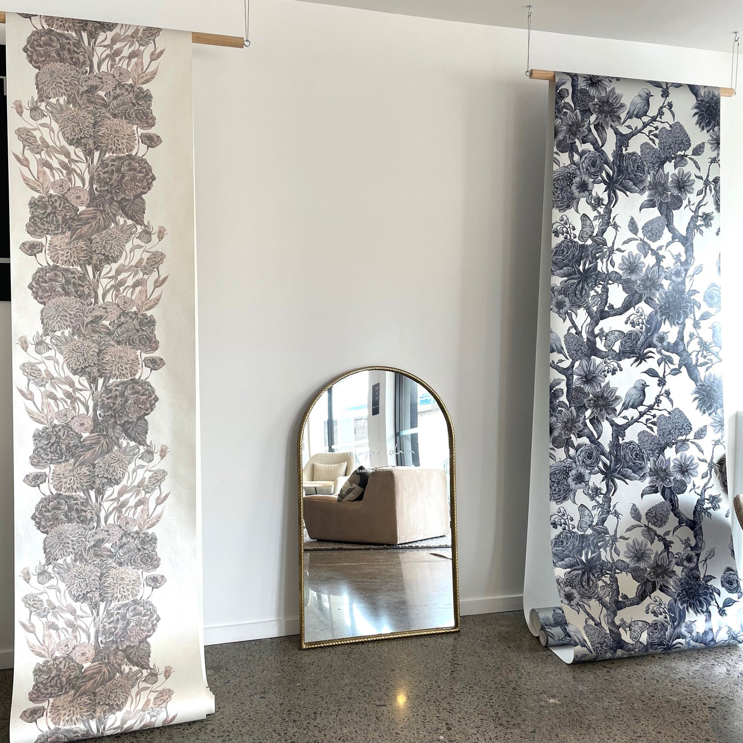 Lush With Hope on Textured Mica Non-Woven Wallpaper_52cm wide x 10.05m long