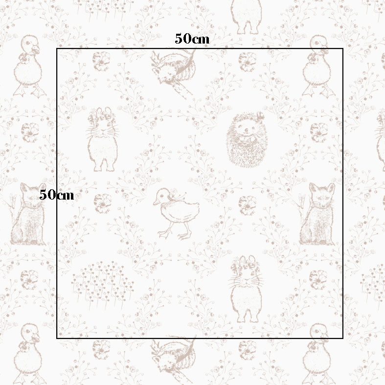 Bunny and Friends Non-woven Wallpaper 130cm wide x 300cm height