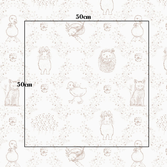 Bunny and Friends Non-woven Wallpaper 130cm wide x 300cm height