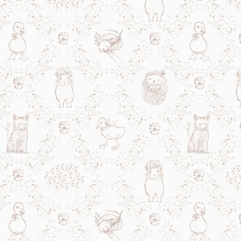 Bunny and Friends Non-woven Wallpaper 130cm wide x 300cm height