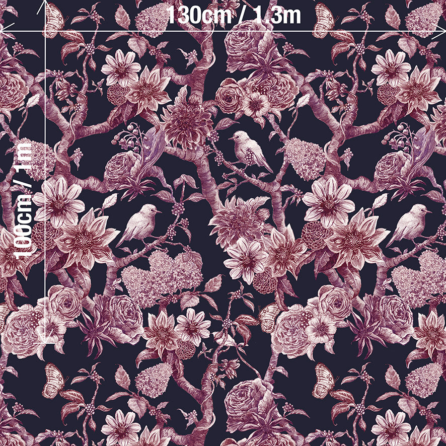Load image into Gallery viewer, Chinoiserie Garden Grasscloth Wallpaper
