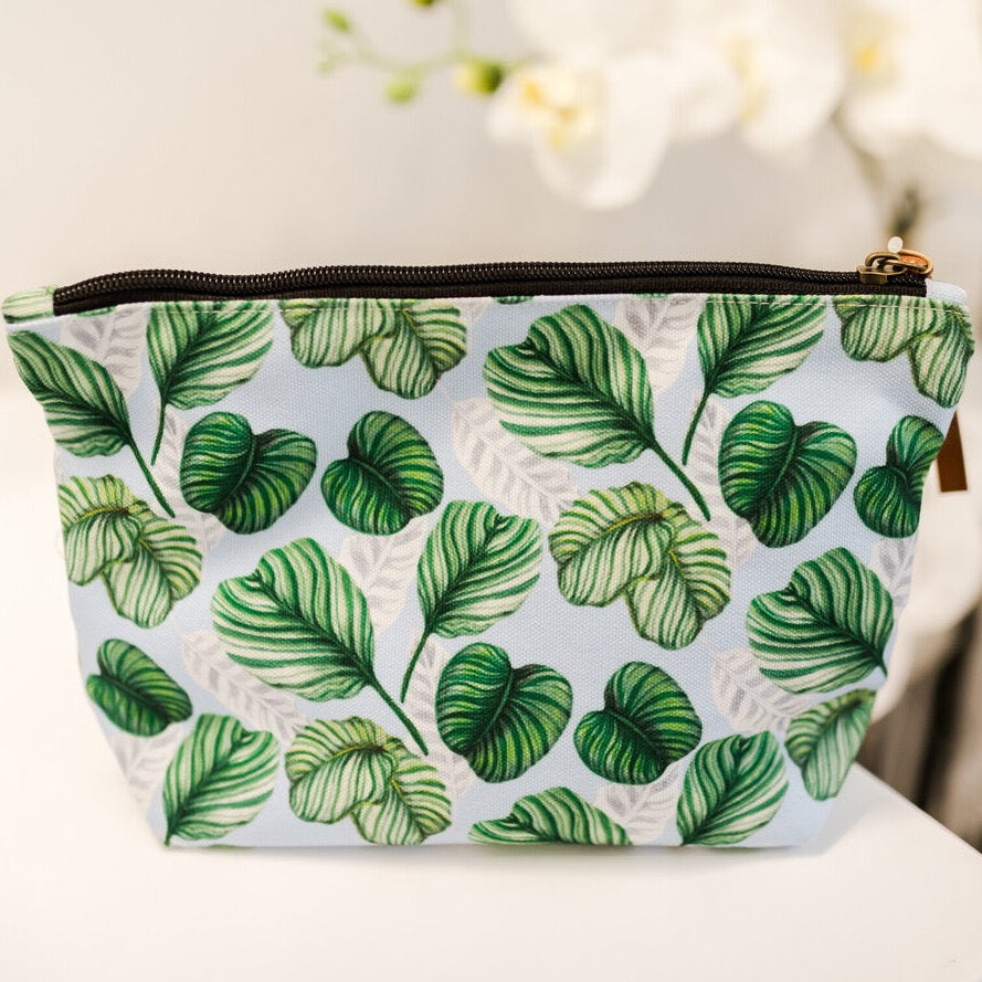 Load image into Gallery viewer, Tropical Leaves Large Pouch

